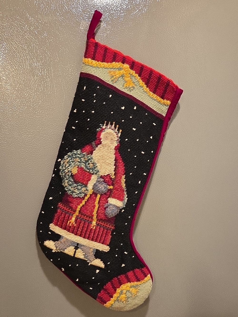 Vintage Wool/ Velvet # Christmas Stocking